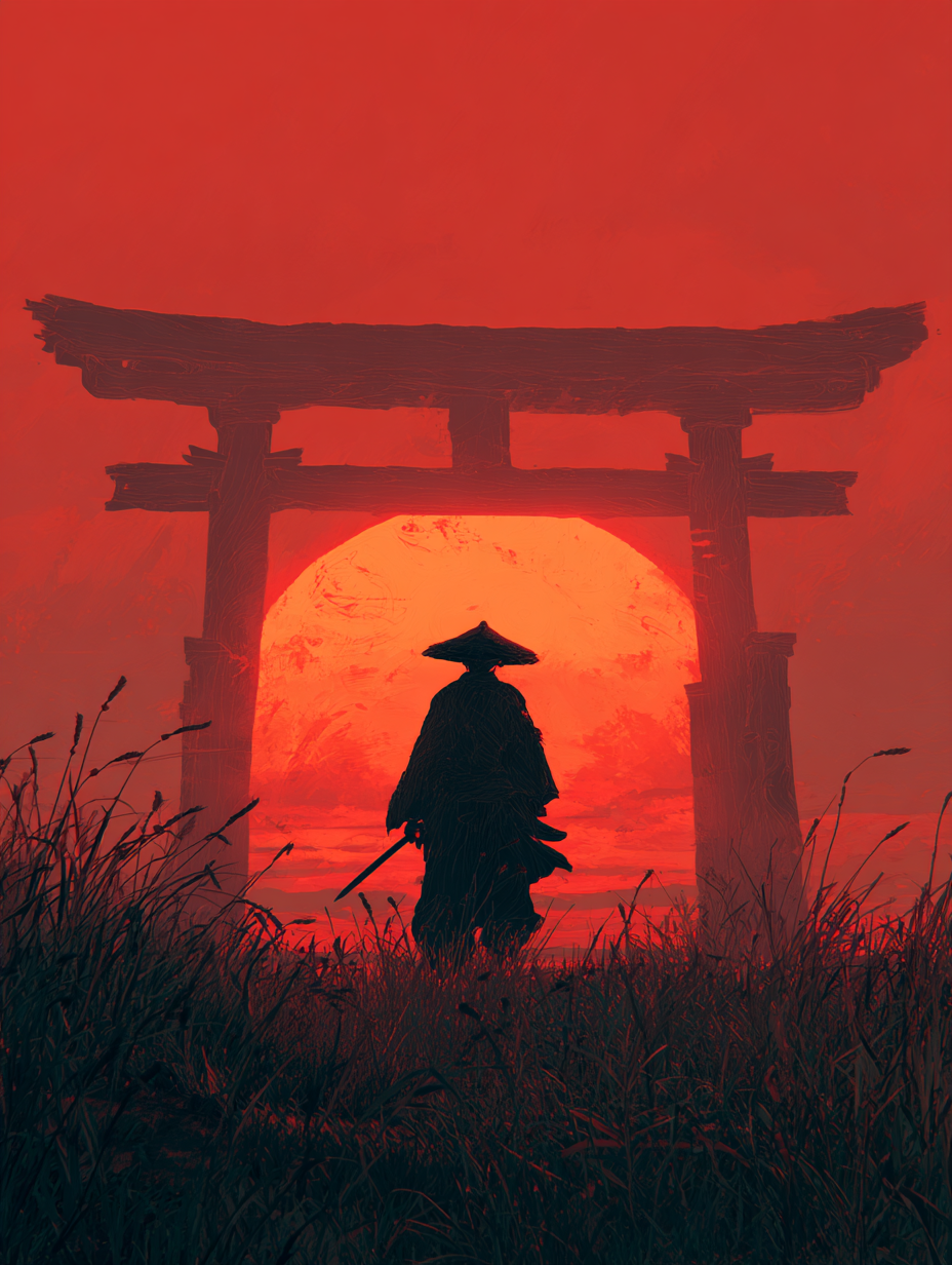 Samurai Under the Crimson Sun