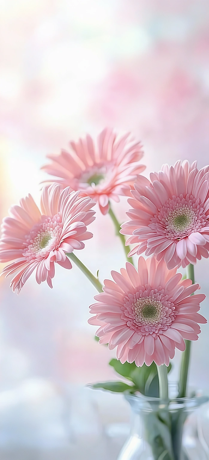 Soft Pink Gerbera Daisies