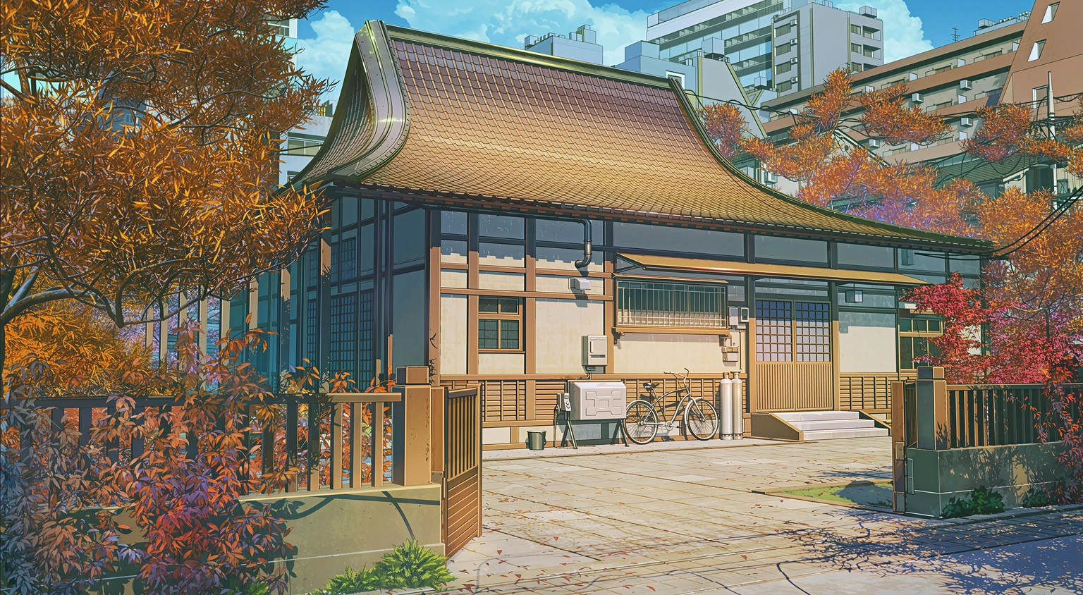 Autumn Japanese Courtyard