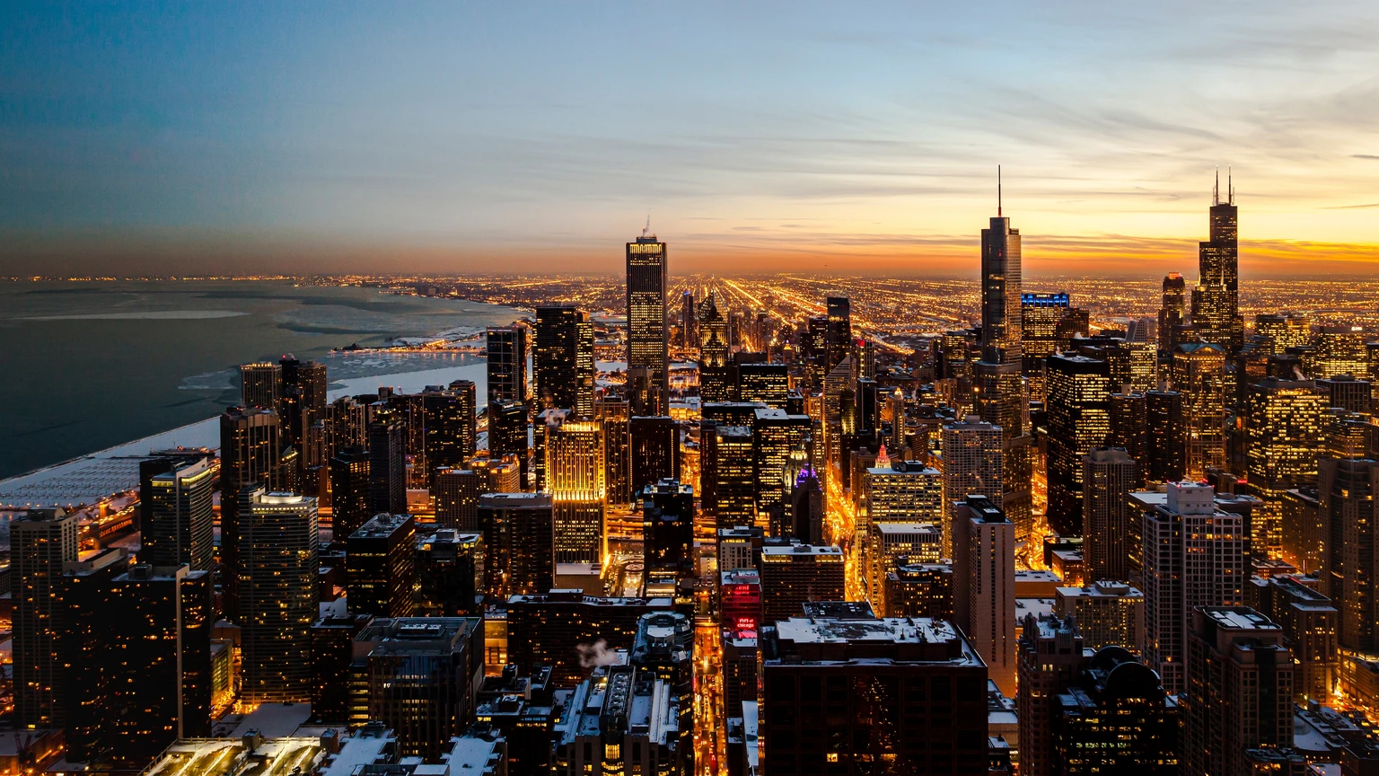 Dusk City Skyline