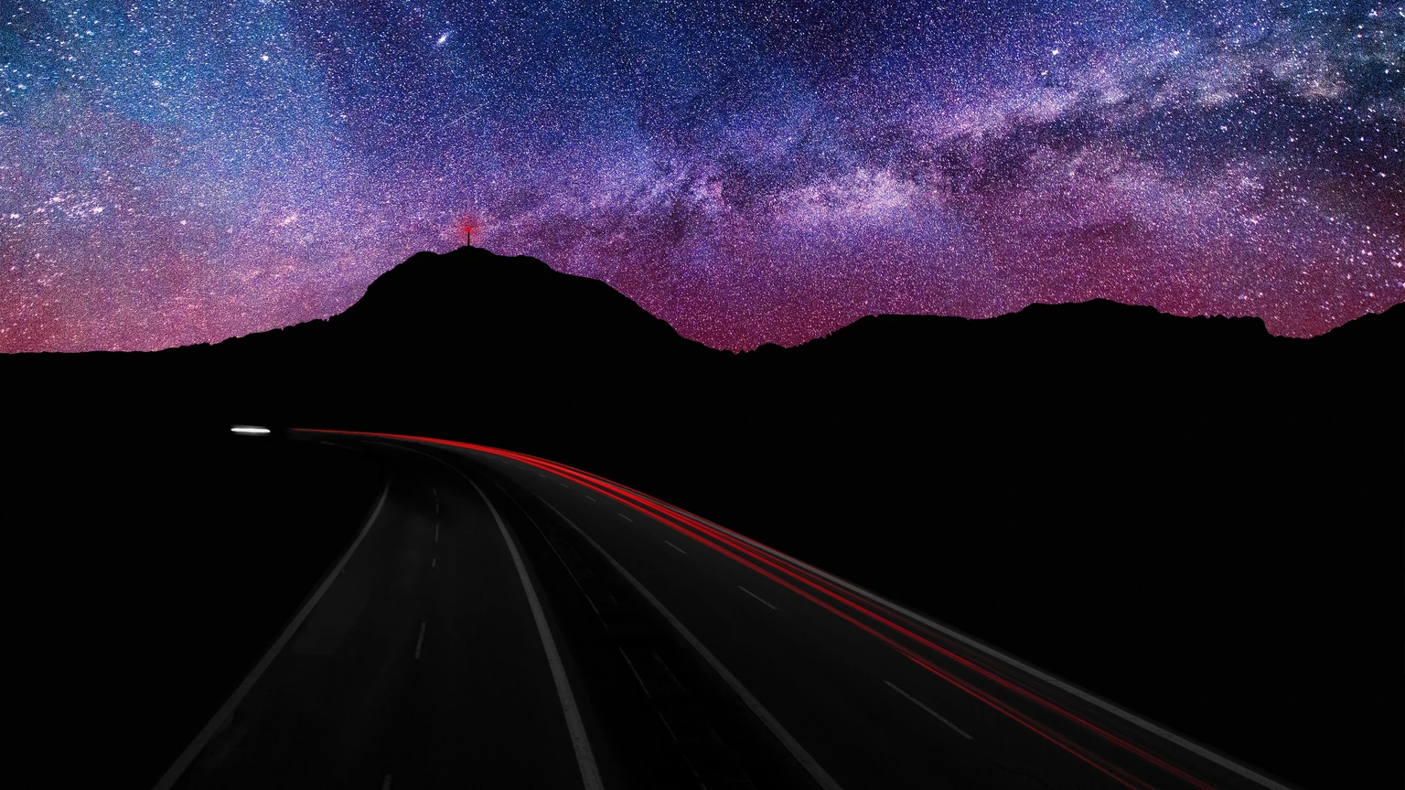 Highway Arc Under the Milky Way