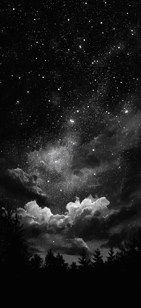 Clouds Beneath the Starry Sky