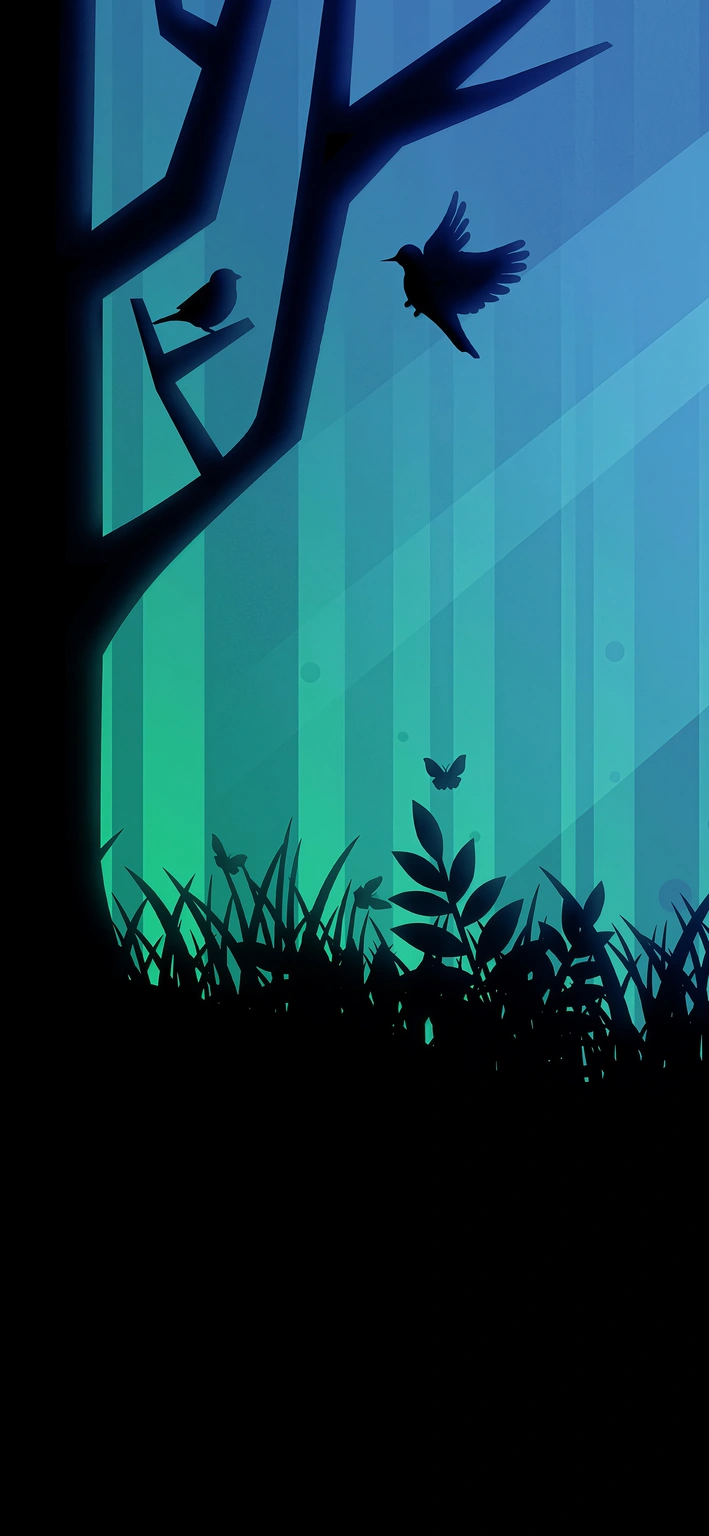 Minimal Forest Silhouette