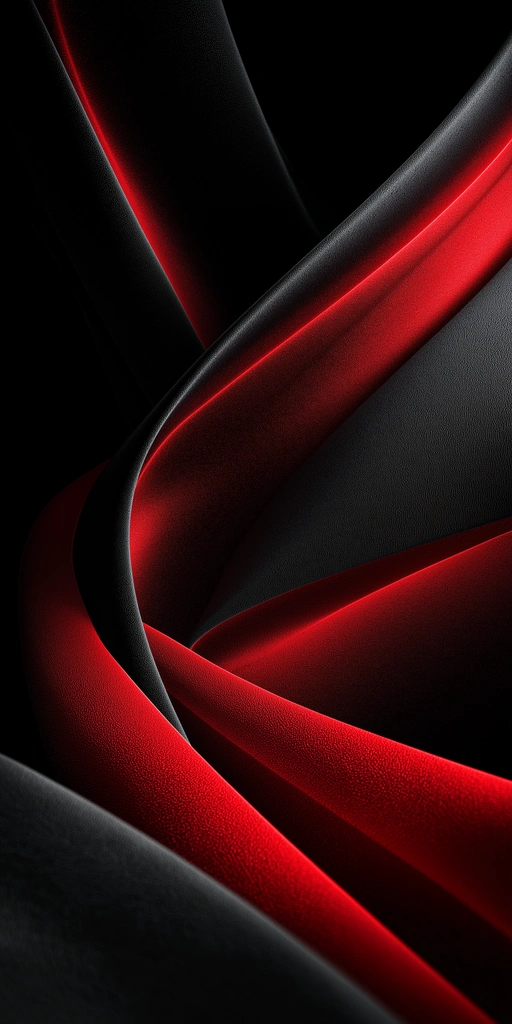 Red and Black Flowing Ribbons